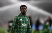 23 March 2025; James Abankwah of Republic of Ireland before the UEFA Nations League B/C Play-off 2nd Leg match between Republic of Ireland and Bulgaria at the Aviva Stadium in Dublin. Photo by Ben McShane/Sportsfile