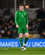 23 March 2025; Jake O'Brien of Republic of Ireland during the UEFA Nations League B/C Play-off 2nd Leg match between Republic of Ireland and Bulgaria at the Aviva Stadium in Dublin. Photo by Ben McShane/Sportsfile