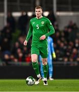 23 March 2025; Jake O'Brien of Republic of Ireland during the UEFA Nations League B/C Play-off 2nd Leg match between Republic of Ireland and Bulgaria at the Aviva Stadium in Dublin. Photo by Ben McShane/Sportsfile