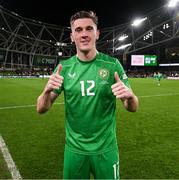 23 March 2025; Jimmy Dunne of Republic of Ireland after the UEFA Nations League B/C Play-off 2nd Leg match between Republic of Ireland and Bulgaria at the Aviva Stadium in Dublin. Photo by Stephen McCarthy/Sportsfile