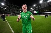 23 March 2025; Jimmy Dunne of Republic of Ireland after the UEFA Nations League B/C Play-off 2nd Leg match between Republic of Ireland and Bulgaria at the Aviva Stadium in Dublin. Photo by Stephen McCarthy/Sportsfile