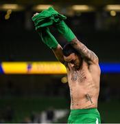23 March 2025; Adam Idah of Republic of Ireland after the UEFA Nations League B/C Play-off 2nd Leg match between Republic of Ireland and Bulgaria at the Aviva Stadium in Dublin. Photo by Stephen McCarthy/Sportsfile