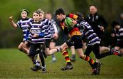 23 March 2025; Action during the De La Salle Palmerston U12s Rugby Blitz 2025 at Kirwan Park in Kiltiernan, Dublin. Photo by Seb Daly/Sportsfile