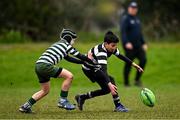 23 March 2025; Action during the De La Salle Palmerston U12s Rugby Blitz 2025 at Kirwan Park in Kiltiernan, Dublin. Photo by Seb Daly/Sportsfile