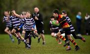 23 March 2025; Action during the De La Salle Palmerston U12s Rugby Blitz 2025 at Kirwan Park in Kiltiernan, Dublin. Photo by Seb Daly/Sportsfile