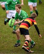 23 March 2025; Action during the De La Salle Palmerston U12s Rugby Blitz 2025 at Kirwan Park in Kiltiernan, Dublin. Photo by Seb Daly/Sportsfile