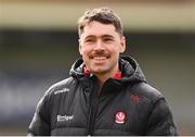 23 March 2025; Derry strength and conditioning coach Cairbre Ó Cairealláin before the Allianz Football League Division 1 match between Armagh and Derry at BOX-IT Athletic Grounds in Armagh. Photo by Ramsey Cardy/Sportsfile