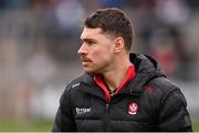 23 March 2025; Derry strength and conditioning coach Cairbre Ó Cairealláin before the Allianz Football League Division 1 match between Armagh and Derry at BOX-IT Athletic Grounds in Armagh. Photo by Ramsey Cardy/Sportsfile