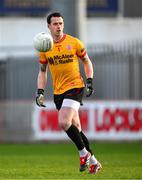 23 March 2025; Tyrone goalkeeper Niall Morgan playing out field during the Allianz Football League Division 1 match between Tyrone and Dublin at O'Neills Healy Park in Omagh, Tyrone. Photo by Ray McManus/Sportsfile