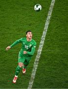 23 March 2025; Adam Idah of Republic of Ireland during the UEFA Nations League B/C Play-off 2nd Leg match between Republic of Ireland and Bulgaria at the Aviva Stadium in Dublin. Photo by Sam Barnes/Sportsfile