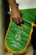 24 March 2025; A pennant held by Republic of Ireland captain David Okagbue before the U21 International Friendly match between Republic of Ireland and Hungary at Pinatar Arena in Murcia, Spain. Photo by Manu Reino/Sportsfile