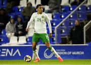 24 March 2025; Gabriel Otegbayo of Republic of Ireland during the U21 International Friendly match between Republic of Ireland and Hungary at Pinatar Arena in Murcia, Spain. Photo by Manu Reino/Sportsfile
