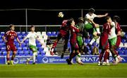 24 March 2025; Conor McManus of Republic of Ireland scores his side's third goal during the U21 International Friendly match between Republic of Ireland and Hungary at Pinatar Arena in Murcia, Spain. Photo by Manu Reino/Sportsfile