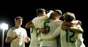 24 March 2025; Republic of Ireland players celebrate with team-mate Conor McManus, 6, after he scored their side's third goal during the U21 International Friendly match between Republic of Ireland and Hungary at Pinatar Arena in Murcia, Spain. Photo by Manu Reino/Sportsfile