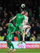 23 March 2025; Jimmy Dunne of Republic of Ireland during the UEFA Nations League B/C Play-off 2nd Leg match between Republic of Ireland and Bulgaria at the Aviva Stadium in Dublin. Photo by Michael P Ryan/Sportsfile