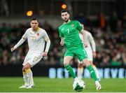 23 March 2025; Finn Azaz of Republic of Ireland during the UEFA Nations League B/C Play-off 2nd Leg match between Republic of Ireland and Bulgaria at the Aviva Stadium in Dublin. Photo by Michael P Ryan/Sportsfile