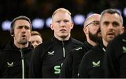 23 March 2025; Republic of Ireland's StatSport analyst Adam Fox before the UEFA Nations League B/C Play-off 2nd Leg match between Republic of Ireland and Bulgaria at the Aviva Stadium in Dublin. Photo by Stephen McCarthy/Sportsfile