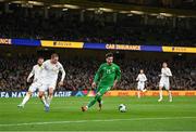 23 March 2025; Troy Parrott of Republic of Ireland during the UEFA Nations League B/C Play-off 2nd Leg match between Republic of Ireland and Bulgaria at the Aviva Stadium in Dublin. Photo by Stephen McCarthy/Sportsfile