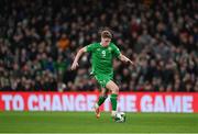 23 March 2025; Evan Ferguson of Republic of Ireland before the UEFA Nations League B/C Play-off 2nd Leg match between Republic of Ireland and Bulgaria at the Aviva Stadium in Dublin. Photo by Stephen McCarthy/Sportsfile