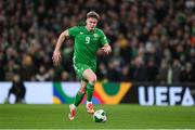 23 March 2025; Evan Ferguson of Republic of Ireland before the UEFA Nations League B/C Play-off 2nd Leg match between Republic of Ireland and Bulgaria at the Aviva Stadium in Dublin. Photo by Stephen McCarthy/Sportsfile