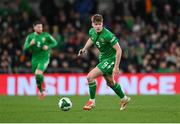 23 March 2025; Evan Ferguson of Republic of Ireland before the UEFA Nations League B/C Play-off 2nd Leg match between Republic of Ireland and Bulgaria at the Aviva Stadium in Dublin. Photo by Stephen McCarthy/Sportsfile