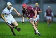 22 March 2025; Peter Clarke of Westmeath in action against Martin Kavanagh of Carlow during the Allianz Hurling League Division 1B match between Carlow and Westmeath at Netwatch Cullen Park in Carlow. Photo by Matt Browne/Sportsfile