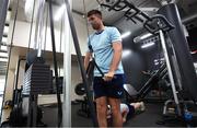 27 March 2025; Ross Byrne during a Leinster Rugby squad gym session in Durban, South Africa. Photo by Shaun Roy/Sportsfile