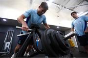 27 March 2025; Ross Byrne during a Leinster Rugby squad gym session in Durban, South Africa. Photo by Shaun Roy/Sportsfile