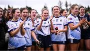27 March 2025; Mount St Michael players celebrate after their side's victory in the Lidl LGFA PPS All-Ireland Senior B final match between Eureka Secondary School of Kells in Meath and Mount St Michael of Claremorris in Mayo at St Brigid's GAA in Roscommon. Photo by Piaras Ó Mídheach/Sportsfile