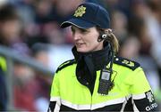 23 March 2025; Sergeant Annette Clarke of An Garda Siochána, and former Galway footballer, on duty before the Allianz Football League Division 1 match between Galway and Kerry at Pearse Stadium in Galway. Photo by Brendan Moran/Sportsfile