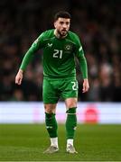 23 March 2025; Mikey Johnston of Republic of Ireland during the UEFA Nations League B/C Play-off 2nd Leg match between Republic of Ireland and Bulgaria at the Aviva Stadium in Dublin. Photo by Ben McShane/Sportsfile