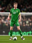 23 March 2025; Nathan Collins of Republic of Ireland during the UEFA Nations League B/C Play-off 2nd Leg match between Republic of Ireland and Bulgaria at the Aviva Stadium in Dublin. Photo by Ben McShane/Sportsfile