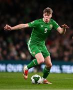 23 March 2025; Evan Ferguson of Republic of Ireland during the UEFA Nations League B/C Play-off 2nd Leg match between Republic of Ireland and Bulgaria at the Aviva Stadium in Dublin. Photo by Ben McShane/Sportsfile