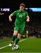 23 March 2025; Nathan Collins of Republic of Ireland during the UEFA Nations League B/C Play-off 2nd Leg match between Republic of Ireland and Bulgaria at the Aviva Stadium in Dublin. Photo by Ben McShane/Sportsfile
