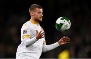 23 March 2025; Fabian Nuernberger of Bulgaria during the UEFA Nations League B/C Play-off 2nd Leg match between Republic of Ireland and Bulgaria at the Aviva Stadium in Dublin. Photo by Ben McShane/Sportsfile