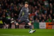 23 March 2025; Bulgaria goalkeeper Plamen Iliev during the UEFA Nations League B/C Play-off 2nd Leg match between Republic of Ireland and Bulgaria at the Aviva Stadium in Dublin. Photo by Ben McShane/Sportsfile