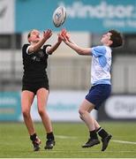 28 March 2025; Action from the match between DCC and DLR during the Leinster Rugby 2025 Metropolitan County Council Cup Finals at Energia Park in Dublin. Photo by Shauna Clinton/Sportsfile