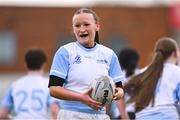 28 March 2025; Action from the match between DCC and DLR during the Leinster Rugby 2025 Metropolitan County Council Cup Finals at Energia Park in Dublin. Photo by Shauna Clinton/Sportsfile