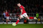 28 March 2025; Reece Hutchinson of Sligo Rovers during the SSE Airtricity Men's Premier Division match between Sligo Rovers and Shelbourne at The Showgrounds in Sligo. Photo by Seb Daly/Sportsfile