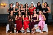 28 March 2025; DCU Dóchas Éireann players, back row, from left to right, Emma Duggan, Emily Hevey, Riane McGrath, Caoimhe Boyle, Áine Smith, Niamh McCorry and Sarah Boyd; Front row, from left to right, Niamh Donlon, Robyn Murray, Clodagh Lohan, Hannah McGinnis and Sarah Reynolds with their AIG Ladies HEC All-Stars and Rising Stars 2025 awards at the 2025 AIG Ladies HEC All-Stars and Rising Stars evening, at the Dublin Bonnington Hotel. Photo by Ramsey Cardy/Sportsfile