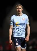 28 March 2025; Sean Boyd of Shelbourne during the SSE Airtricity Men's Premier Division match between Sligo Rovers and Shelbourne at The Showgrounds in Sligo. Photo by Seb Daly/Sportsfile