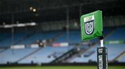 29 March 2025; A United Rugby Championship branded flag before the United Rugby Championship match between Connacht and Munster at Hastings Insurance MacHale Park in Castlebar, Mayo. Photo by Seb Daly/Sportsfile