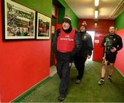 29 March 2025; Down manager Ronan Sheehan and coach Diarmuid O'Sullivan ahead of the Allianz Hurling League Division 2 final match between Down and Kildare at Grattan Park in Inniskeen, Monaghan. Photo by Daire Brennan/Sportsfile