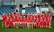 29 March 2025; The Tyrone team before the Lidl Ladies National Football League Division 1 match between Kildare and Tyrone at Cedral St Conleth's Park in Newbridge, Kildare. Photo by David Fitzgerald/Sportsfile