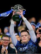 29 March 2025; Monaghan goalkeeper Rory Beggan lifts the trophy after the Allianz Football League Division 2 final match between Monaghan and Roscommon at Croke Park in Dublin. Photo by Ramsey Cardy/Sportsfile