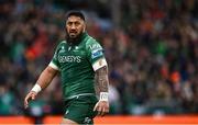29 March 2025; Bundee Aki of Connacht during the United Rugby Championship match between Connacht and Munster at Hastings Insurance MacHale Park in Castlebar, Mayo. Photo by Seb Daly/Sportsfile