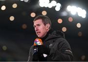 15 March 2025; TG4 analyst Gary Sice at half-time during the Allianz Football League Division 1 match between Dublin and Galway at Croke Park in Dublin. Photo by Piaras Ó Mídheach/Sportsfile