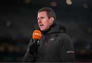 15 March 2025; TG4 analyst Gary Sice at half-time during the Allianz Football League Division 1 match between Dublin and Galway at Croke Park in Dublin. Photo by Piaras Ó Mídheach/Sportsfile