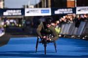 30 March 2025; Patrick Monahan crosses the finish line to win the men's wheelchair race at the inaugural Dublin City Half Marathon. The 21km route began on O'Connell Street in the heart of Dublin City and guided runners through the Northside, finishing at Guild Street in the city centre. The event brought together thousands of participants—from elite athletes and club runners to charity entrants and first-time half marathoners—united in a shared celebration of community, resilience, and the joy of running. Photo by Ramsey Cardy/Sportsfile