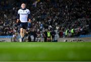 15 March 2025; Dublin goalkeeper Stephen Cluxton makes his way to the Hill 16 goal for the second half of the Allianz Football League Division 1 match between Dublin and Galway at Croke Park in Dublin. Photo by Piaras Ó Mídheach/Sportsfile